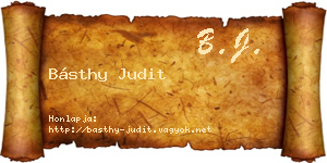 Básthy Judit névjegykártya